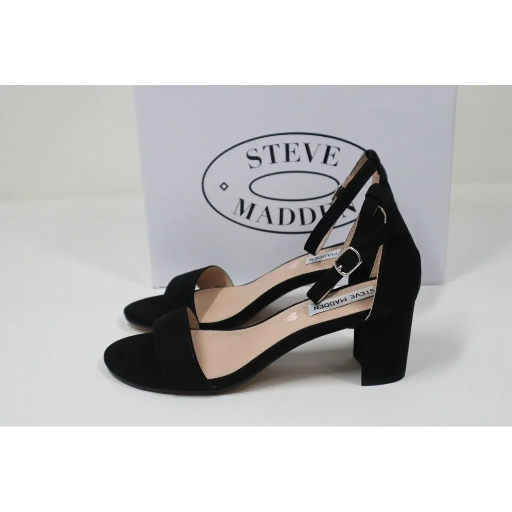 Steve‎ Madden Jcarrson Big Girls Dress Sandal - Black - Size 4